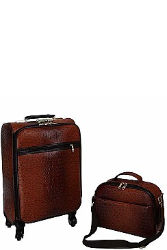 2in1 FASHIONABLE CROCO DESIGN TRAVEL LUGGAGE SET JYLGOT-01