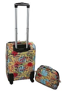 2 IN 1 Graffiti Travel Luggage Set