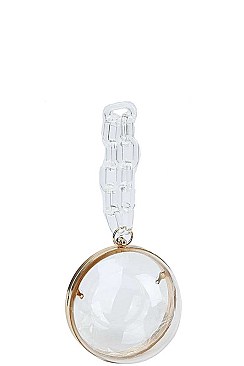 FASHION TRANSPARENT SPHERE CLUTCH BAG