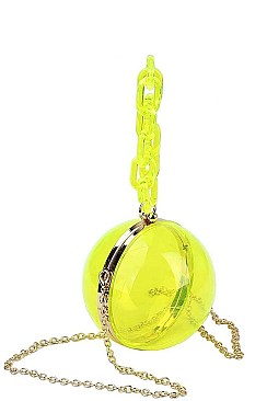 FASHION TRANSPARENT SPHERE CLUTCH BAG