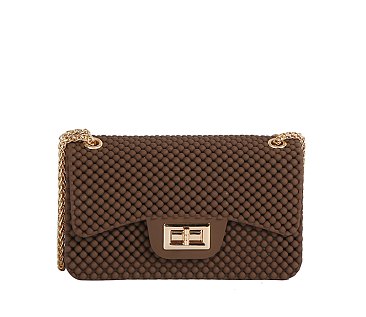 Beaded Jelly Candy Classic Shoulder Bag