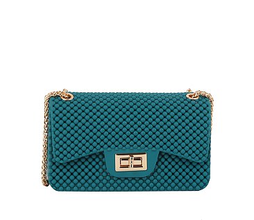 Beaded Jelly Candy Classic Shoulder Bag
