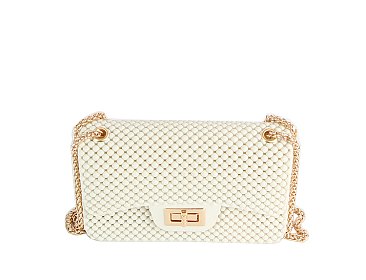 Beaded Jelly Candy Classic Shoulder Bag