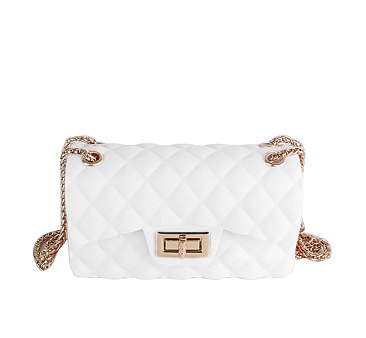 Quilt Embossed Jelly Candy Classic Shoulder Bag