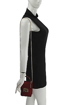 MODERN FASHION PLAIN DESIGN CROSSBODY BAG