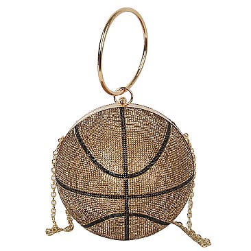 Bling Basketball Clutch Crossbody Bag