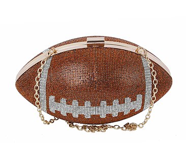 Rhinestone Bling Football Clutch