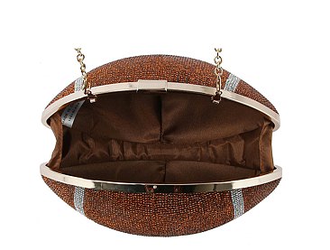 Rhinestone Bling Football Clutch