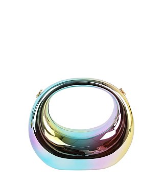 Metallic Jelly Candy Moon Crossbody Bag