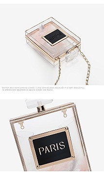 TRENDY PERFUME BOTTLE CROSSBODY BAG