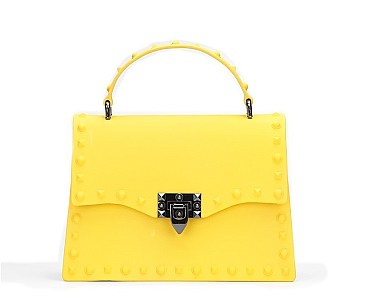 Luxury Rivet Studded Satchel Bag