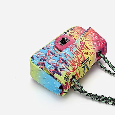 Graffiti Soulder Bag - Convertible to Waist Bag