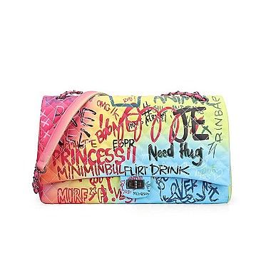 Super Large Capacity Graffiti Style Shoulder Bag