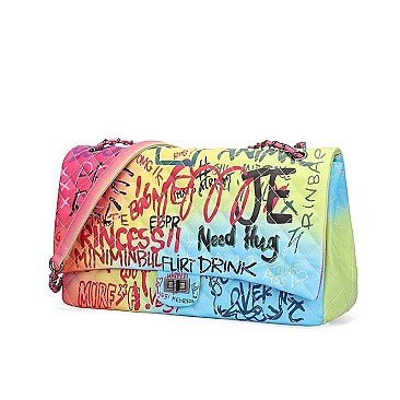 Super Large Capacity Graffiti Style Shoulder Bag