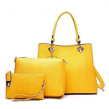 3 IN 1 DESIGNER LUXURY TOTE CROSSBODY PURSE SET