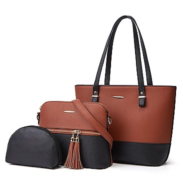 3 IN 1 TOTE CROSSBODY BAG & CLUTCH VALUE SET