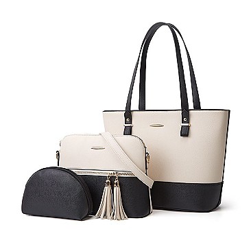 3 IN 1 TOTE CROSSBODY BAG & CLUTCH VALUE SET