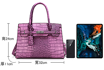 3 IN 1 CROCODILE PATTERN SATCHEL CLUTCH SET