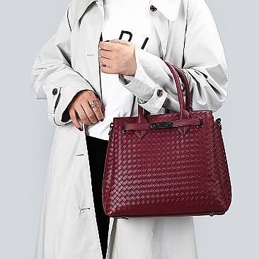 ELEGANT SCARFED ACCENTED SATCHEL