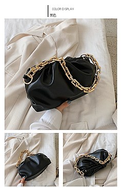 MAGNET CLOSURE VEGAN SHOULDER STRAP BAG