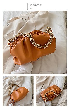 MAGNET CLOSURE VEGAN SHOULDER STRAP BAG