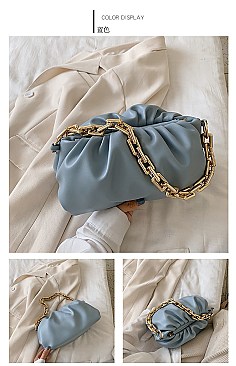 MAGNET CLOSURE VEGAN SHOULDER STRAP BAG