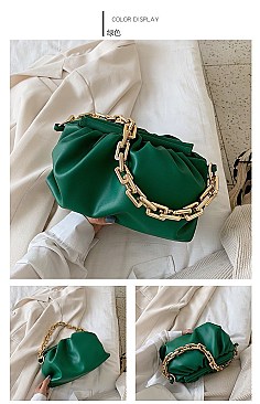 MAGNET CLOSURE VEGAN SHOULDER STRAP BAG