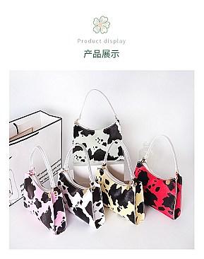 COW PRINT MINI SHOULDER HANDBAGS