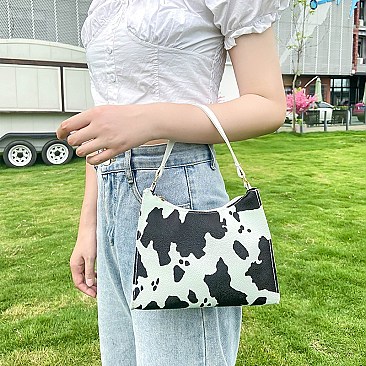 COW PRINT MINI SHOULDER HANDBAGS