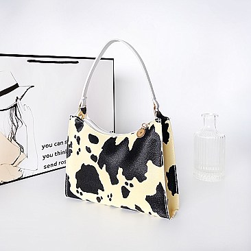 COW PRINT MINI SHOULDER HANDBAGS