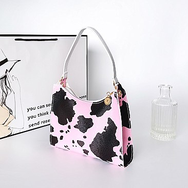 COW PRINT MINI SHOULDER HANDBAGS