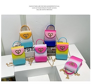 RAINBOW COLOR CELLPHONE HOLDER JELLY BAG