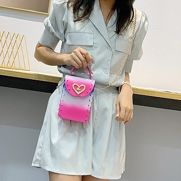 RAINBOW COLOR CELLPHONE HOLDER JELLY BAG