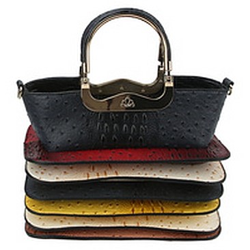 美品HEC8000 4UG5 Ostrich Croc Multi Accordion Top Handle FW-LHU245 > Fashion