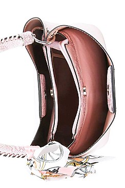 CHIC DESIGNER SILKY SCARF ACCENT HANDBAG JYLHJ-003