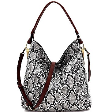 2 WAY ANIMAL PRINT SLOUCH HOBO