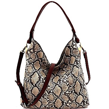 2 WAY ANIMAL PRINT SLOUCH HOBO