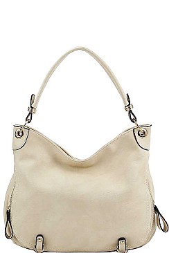 STYLISH EXPANDABLE SMOOTH PU LEATHER HOBO BAG JYLHU-096-1