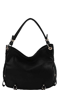 STYLISH EXPANDABLE SMOOTH PU LEATHER HOBO BAG JYLHU-096-1