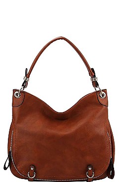 STYLISH EXPANDABLE SMOOTH PU LEATHER HOBO BAG JYLHU-096-1
