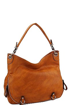 STYLISH EXPANDABLE SMOOTH PU LEATHER HOBO BAG JYLHU-096-1