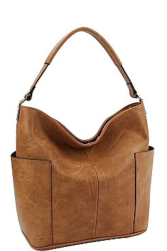 TRENDY TEXTURED PU LEATHER DESIGNER SATCHEL BAG JYLHU-127