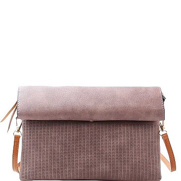 STYLISH TEXTURED PU LEATHER DESIGNER FASHION CROSSBODY CLUTCH JY-LHU-171