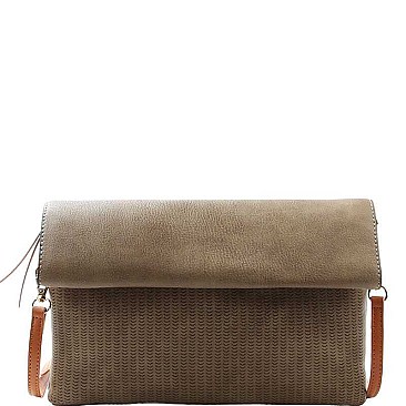 STYLISH TEXTURED PU LEATHER DESIGNER FASHION CROSSBODY CLUTCH JY-LHU-171