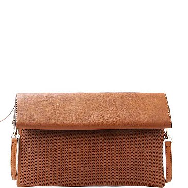 STYLISH TEXTURED PU LEATHER DESIGNER FASHION CROSSBODY CLUTCH JY-LHU-171