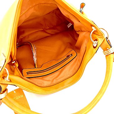 LHU096-LP Belt Detail Multi Pocket Hobo