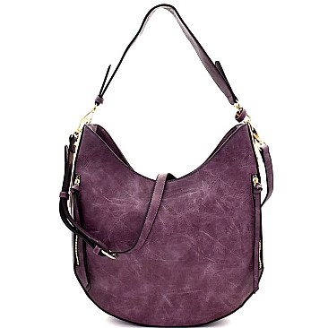 Hardware Accent Multi-Pocket 2-Way Hobo MH-LHU147