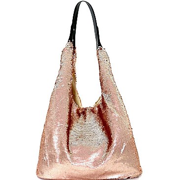 LUX FULL-SEQUINED HOBO BAG