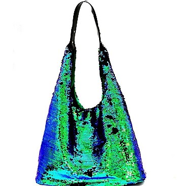 LUX FULL-SEQUINED HOBO BAG