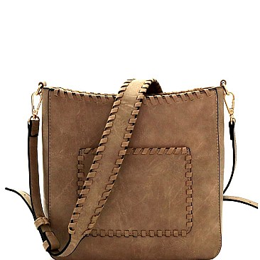 Whipstitched Bohemian Shoulder Bag  MH-LHU185
